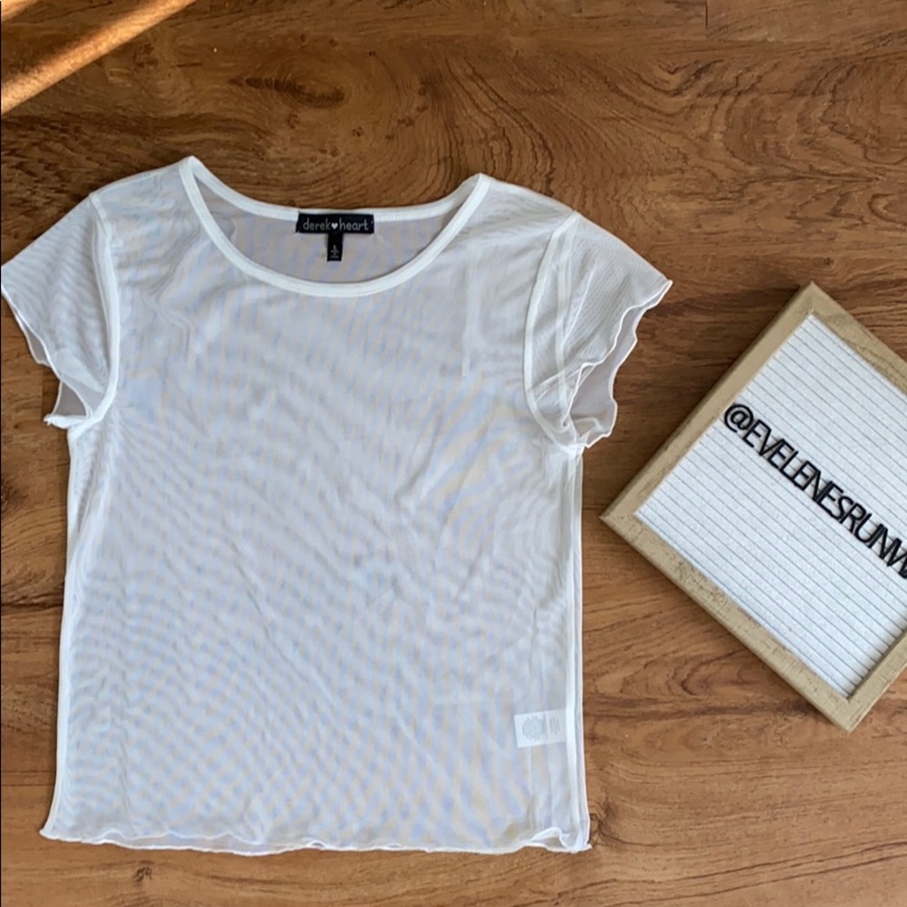 Sheer White Top NWT- M